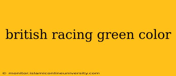 british racing green color