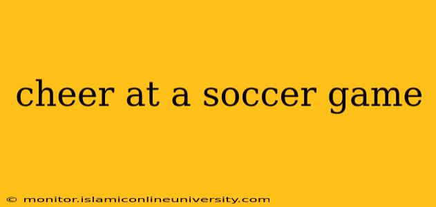 cheer at a soccer game