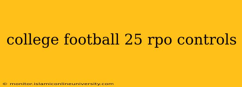 college football 25 rpo controls