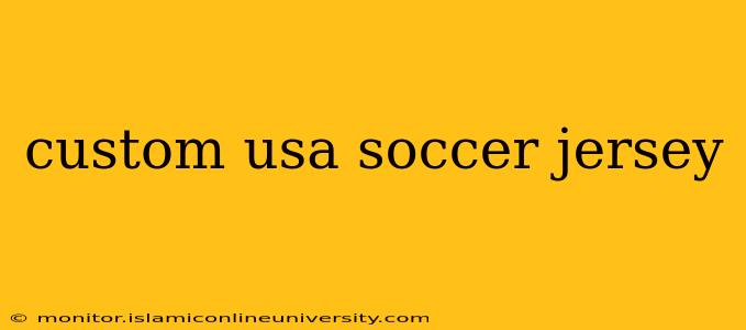 custom usa soccer jersey