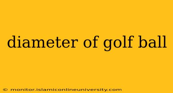 diameter of golf ball