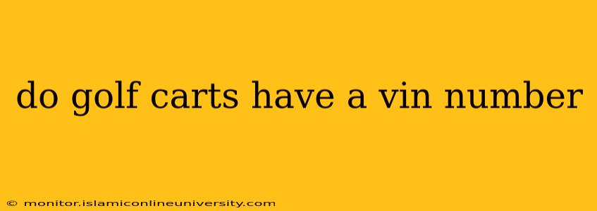 do golf carts have a vin number