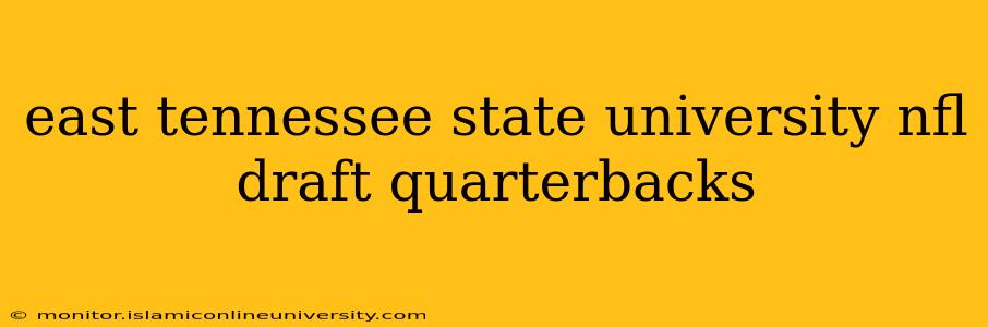east tennessee state university nfl draft quarterbacks