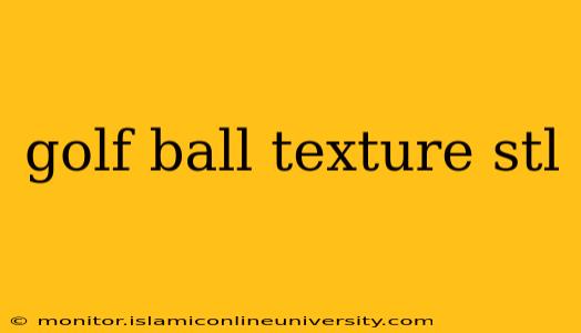 golf ball texture stl