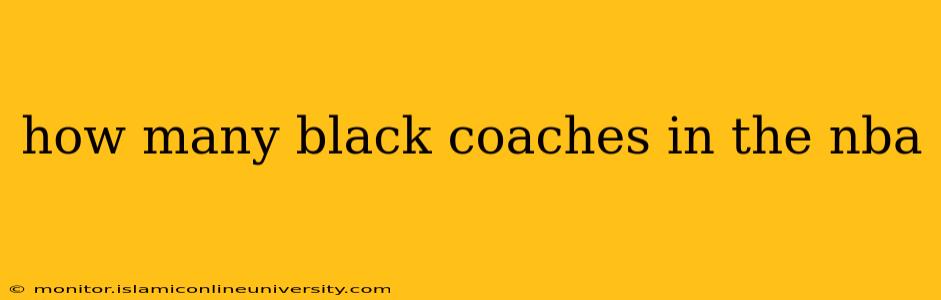 how many black coaches in the nba
