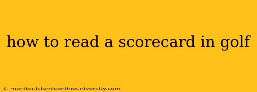 how to read a scorecard in golf