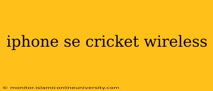 iphone se cricket wireless