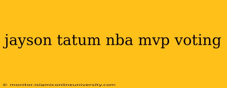 jayson tatum nba mvp voting