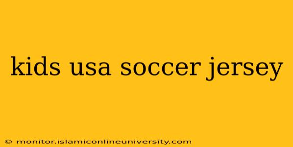 kids usa soccer jersey