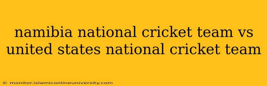 namibia national cricket team vs united states national cricket team