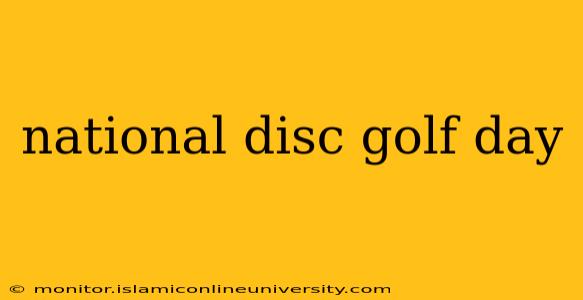 national disc golf day