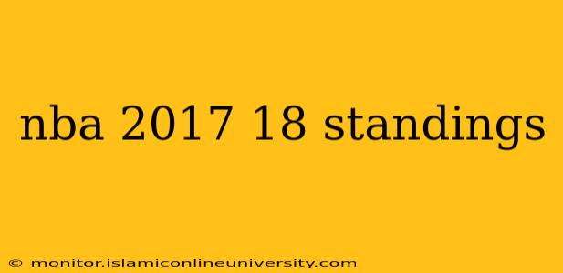 nba 2017 18 standings
