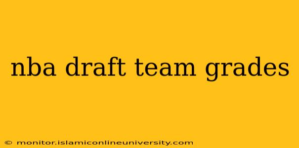 nba draft team grades