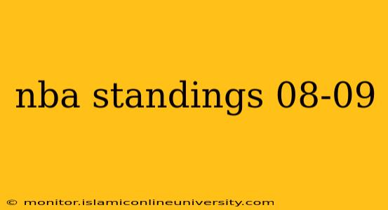 nba standings 08-09