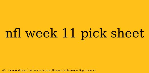 nfl week 11 pick sheet