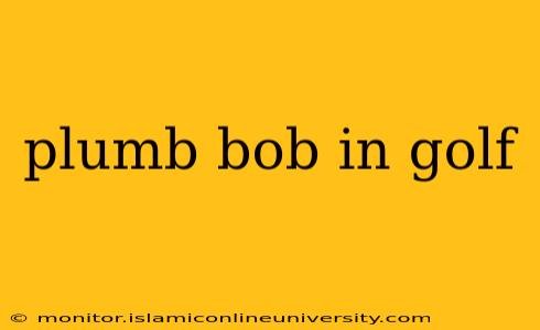 plumb bob in golf