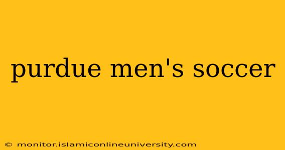 purdue men's soccer