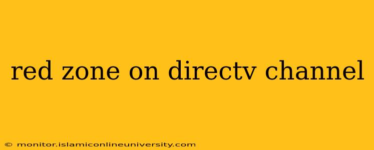 red zone on directv channel