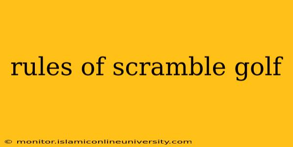 rules of scramble golf