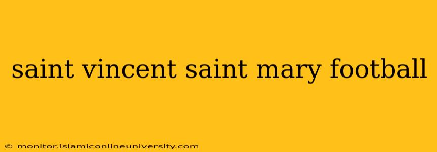 saint vincent saint mary football