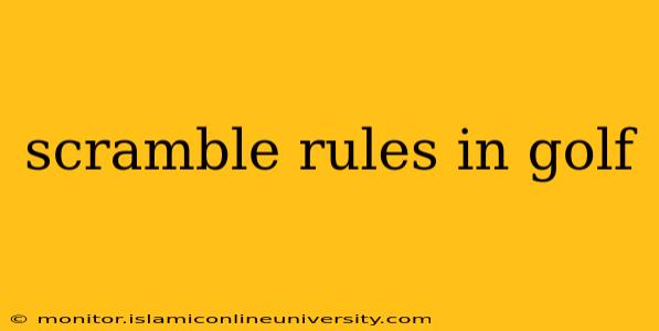scramble rules in golf