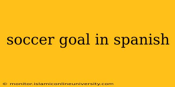 soccer goal in spanish