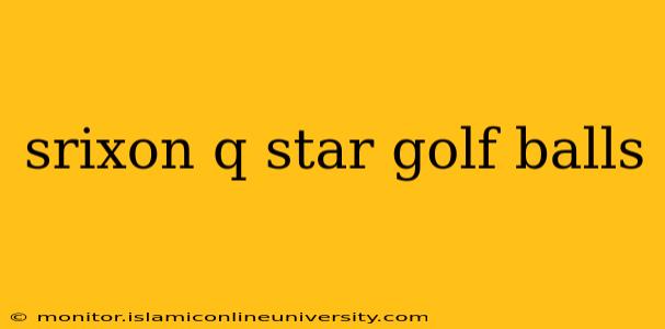 srixon q star golf balls