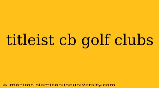 titleist cb golf clubs