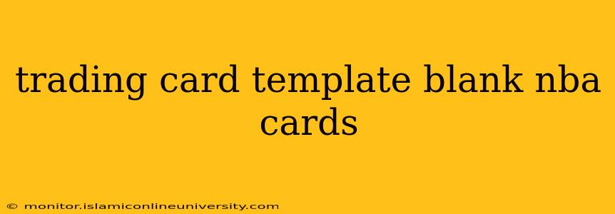 trading card template blank nba cards