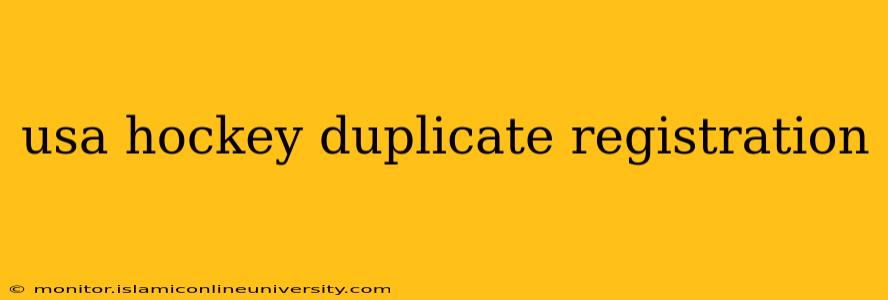 usa hockey duplicate registration