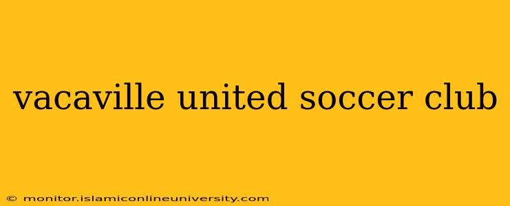 vacaville united soccer club