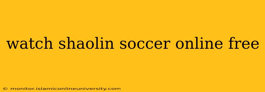 watch shaolin soccer online free