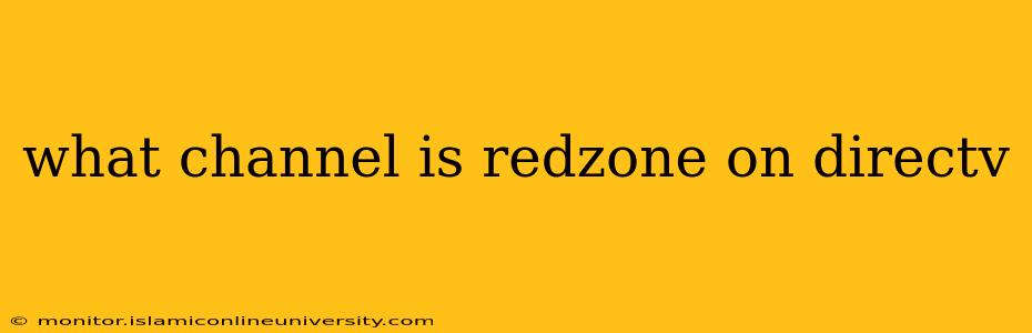 what channel is redzone on directv