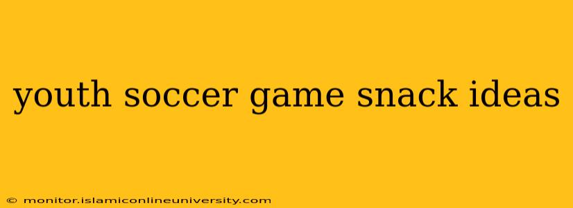 youth soccer game snack ideas